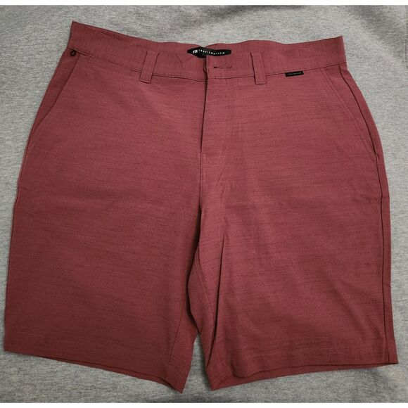 Travis Mathew Travel Year Shorts Men 34 RoanRouge Golf Stretch Performance NWT - Picture 12 of 16